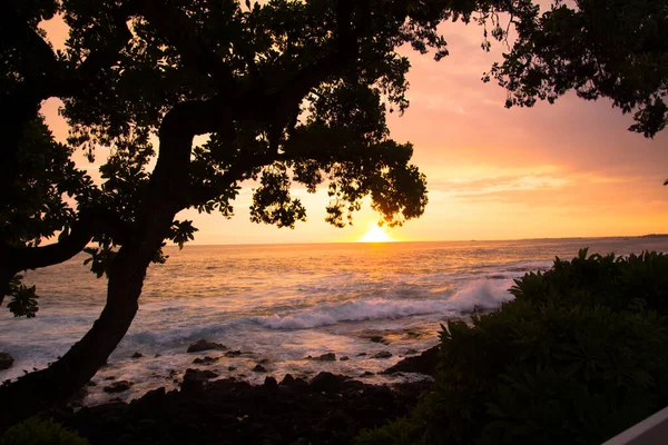 Sonnenuntergang in Kona, Hawaii — Stockfoto