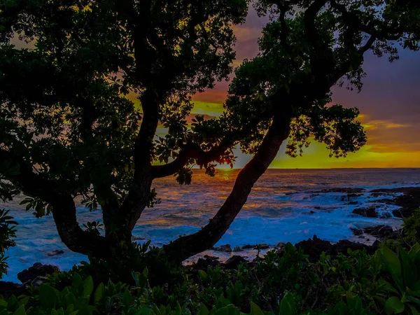 Tramonto a Kona, Hawaii — Foto Stock