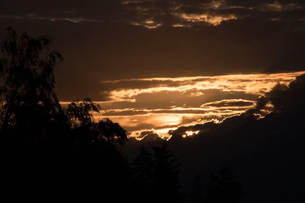 Sonnenuntergang an den Alpen — Stockfoto