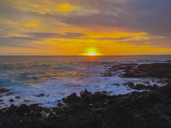 Solnedgång i Kona på Hawaii — Stockfoto