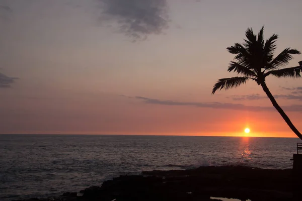 夏威夷科纳的日落 — 图库照片