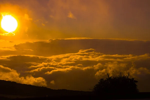 Sonnenuntergang bei haleakala — Stockfoto