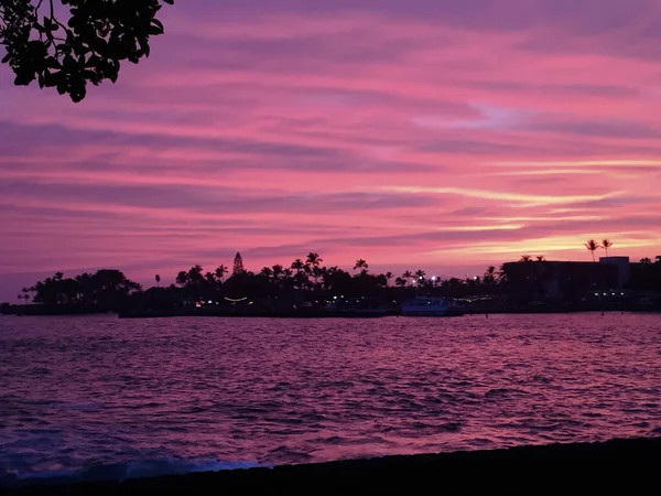 Pôr do sol em Kona, Havaí — Fotografia de Stock