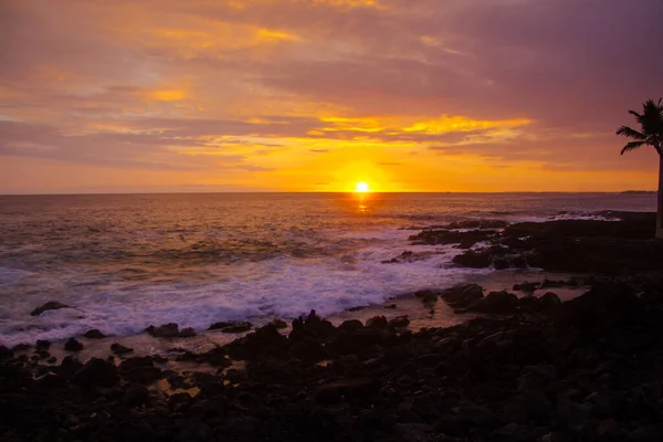 Puesta de sol en Kona, Hawaii — Foto de Stock