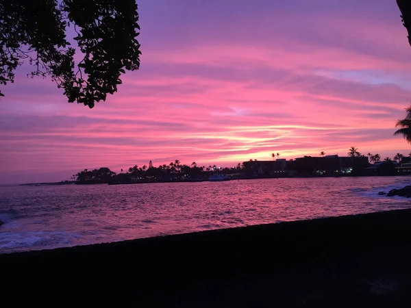 Pôr do sol em Kona, Havaí — Fotografia de Stock