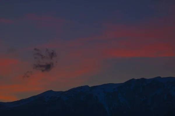 Sonnenuntergang in den Schweizer Alpen — Stockfoto