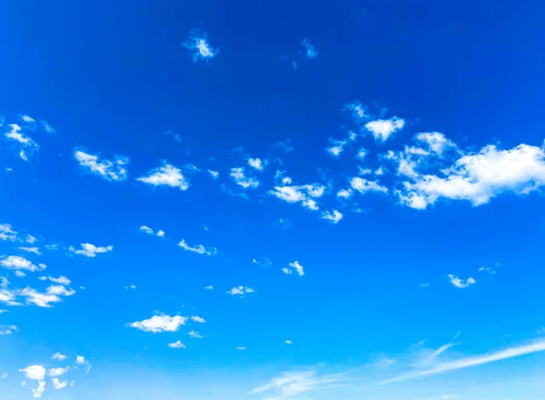 Bright Blue Sky Some Quota Clouds Beautiful Spring Morning Cloud — Stock Photo, Image