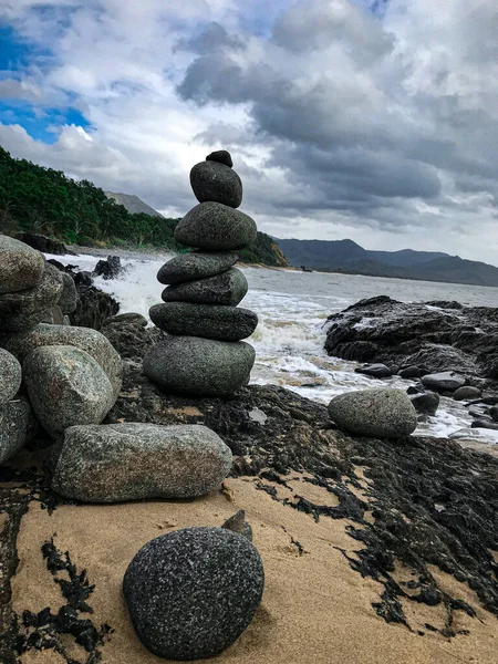 Fotografia Macho Pedra Trecho Praia Costa Leste Austrália Perto Cairns — Fotografia de Stock