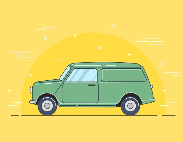 Векторна Ілюстрація Міні Фургонної Поїздки — стоковий вектор