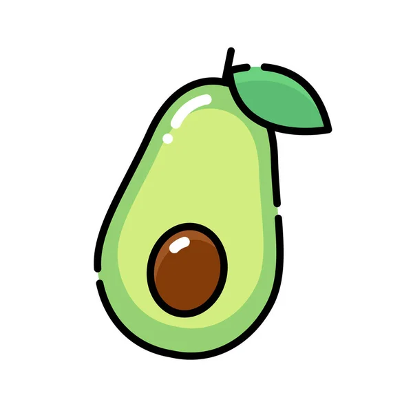 Icono Aguacate Vector Logotipo Diseño Plano — Archivo Imágenes Vectoriales