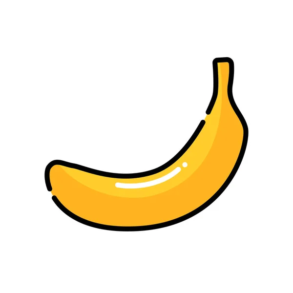 Banaan Icoon Logo Vector Plat Ontwerp — Stockvector