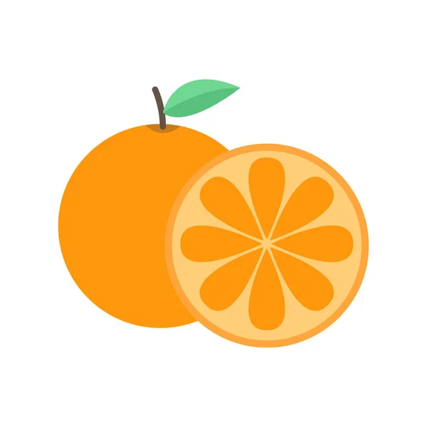 Icono Naranja Vector Ilustración Diseño Plano — Vector de stock