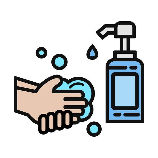 Hand Sanitizer Alcohol Cleansing Agents Kill Most Bacteria Fungi Stop — Stock Vector