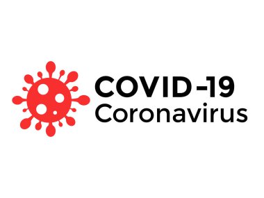 Covid-19 Coronavirus logo tasarım vektör simgesi