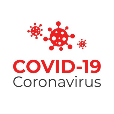 Covid-19 Coronavirus logo tasarım vektör simgesi