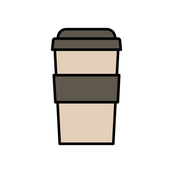 Ilustrador Taza Café Vector Diseño Plano — Vector de stock