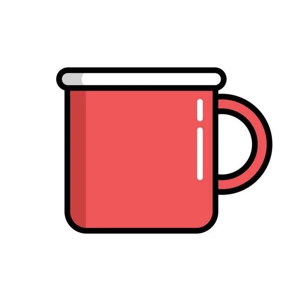 Εικονογράφηση Διάνυσμα Του Καφέ Τσάι Και Άλλα Κούπα Μονωμένα Λευκό — Διανυσματικό Αρχείο