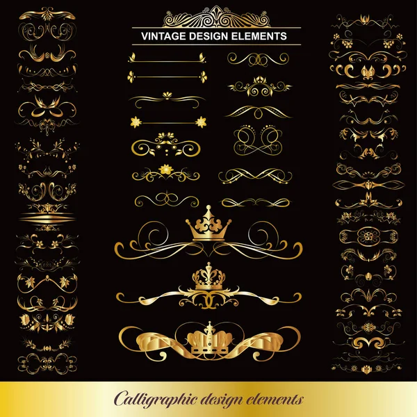 Mejor Colección Cliparts Diseño Vintage Eps Diseño Elegante Patrón Vintage — Vector de stock