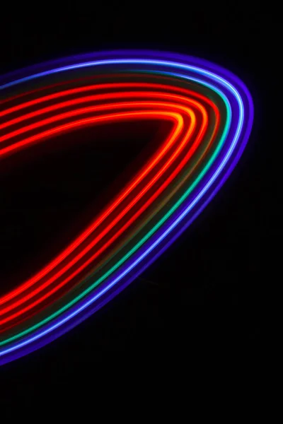 red-blue light lines on a black background