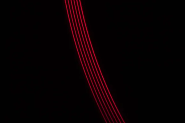 Linee Luce Rossa Sfondo Nero — Foto Stock