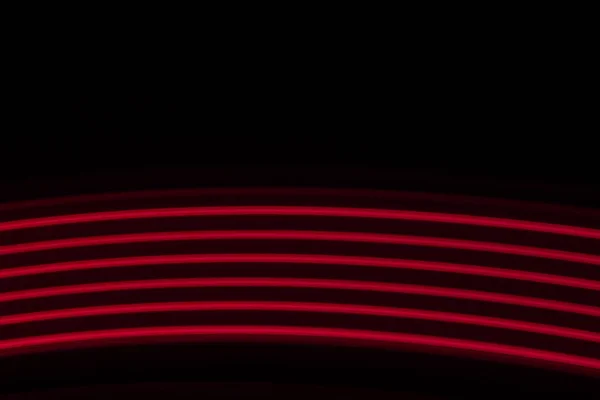 Lignes Lumière Rouge Sur Fond Noir — Photo