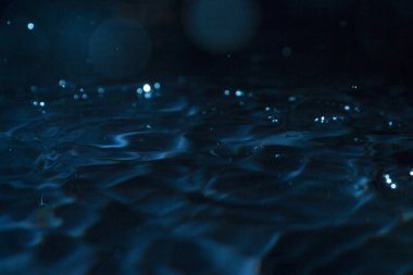 Su koyu arkaplanda sıçrıyor