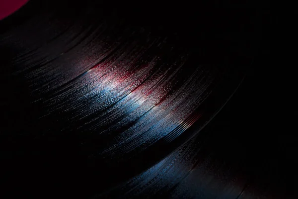 暗い環境でのビニールレコード — ストック写真