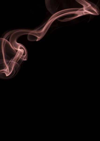 Beautiful Swirls Red Smoke Black Background — Stock Photo, Image