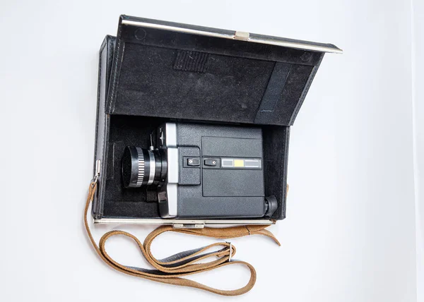 Παλιά Κάμερα Λευκό Φόντο — Φωτογραφία Αρχείου