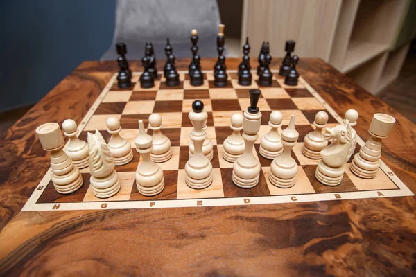 White Chess Pieces Game — Stock Photo, Image