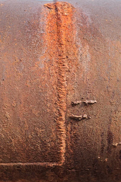 Rusty Weld Two Rusted Metal Plates — Stock Photo, Image