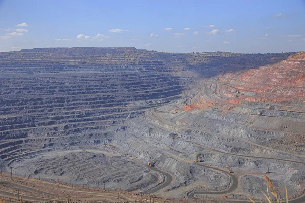 Panorama Cantera Mineral Hierro Día Soleado — Foto de Stock