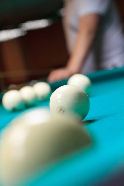 Maç boyunca bilardo topları.