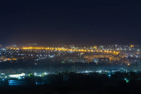 Doğu Avrupa Gece Kenti Manzarası — Stok fotoğraf