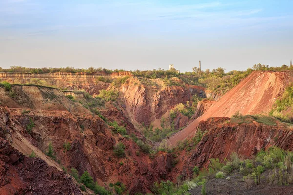 Dips with rocks in the steppe zone