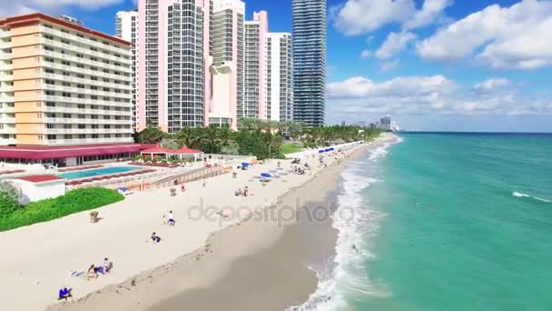 Вид с воздуха North Miami Beach — стоковое видео