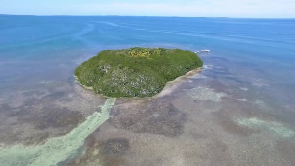 Eine Insel in der Nähe von Übersee — Stockvideo