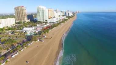 Fort Lauderdale Beach ve A1a yol hava video