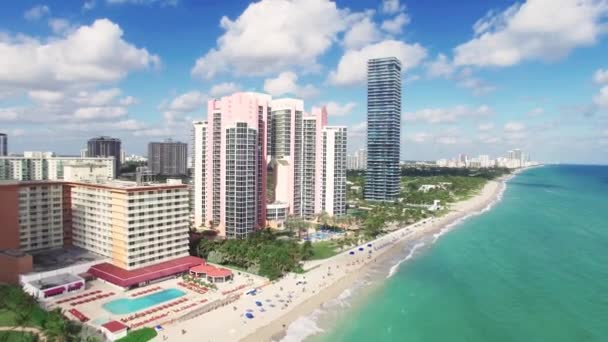 Вид с воздуха North Miami Beach — стоковое видео