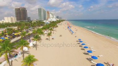 Fort Lauderdale Beach ve A1a yol hava video