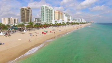 Fort Lauderdale Beach ve A1a yol hava video