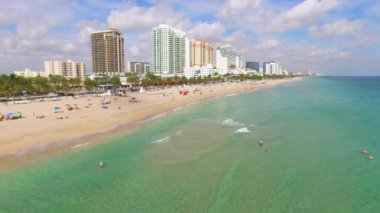 Fort Lauderdale Beach ve A1a yol hava video