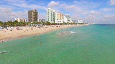 Fort Lauderdale Beach ve A1a yol hava video