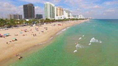 Fort Lauderdale Beach ve A1a yol hava video