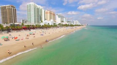 Fort Lauderdale Beach ve A1a yol hava video