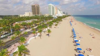 Fort Lauderdale Beach ve A1a yol hava video