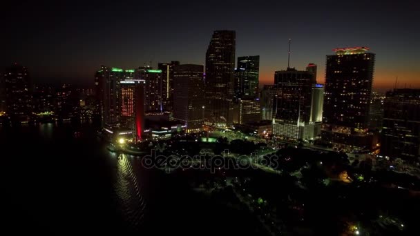 Miami, Florida, Usa Skyline. — Stockvideo