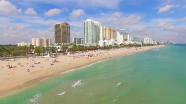 Fort Lauderdale Beach ve A1a yol hava video