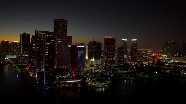 Miami, Florida, USA centrum panorama. — Stock video