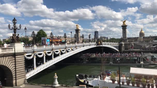 Alexandre Iii γέφυρα της ημέρας 4k — Αρχείο Βίντεο